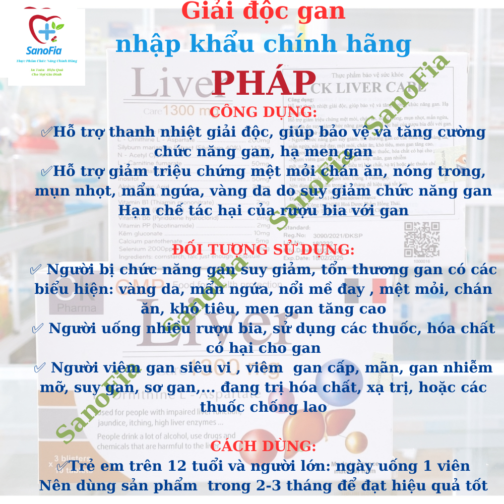 ✅GIẢI ĐỘC GAN CK Liver Care 1300mg - Viên bổ gan nhập khẩu Pháp hộp 30 viên,giúp HẠ MEN GAN,giảm MỆT MỎI,NÓNG TRONG