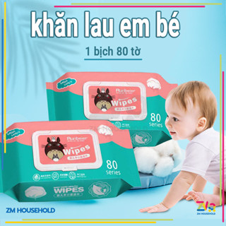 Khăn giấy ướt, khăn giấy ướt 60 tờ, giấy ướt Baby Wipes, khăn mềm ẩm,làm sạch khăn ướt,1 bịch 60 tờ