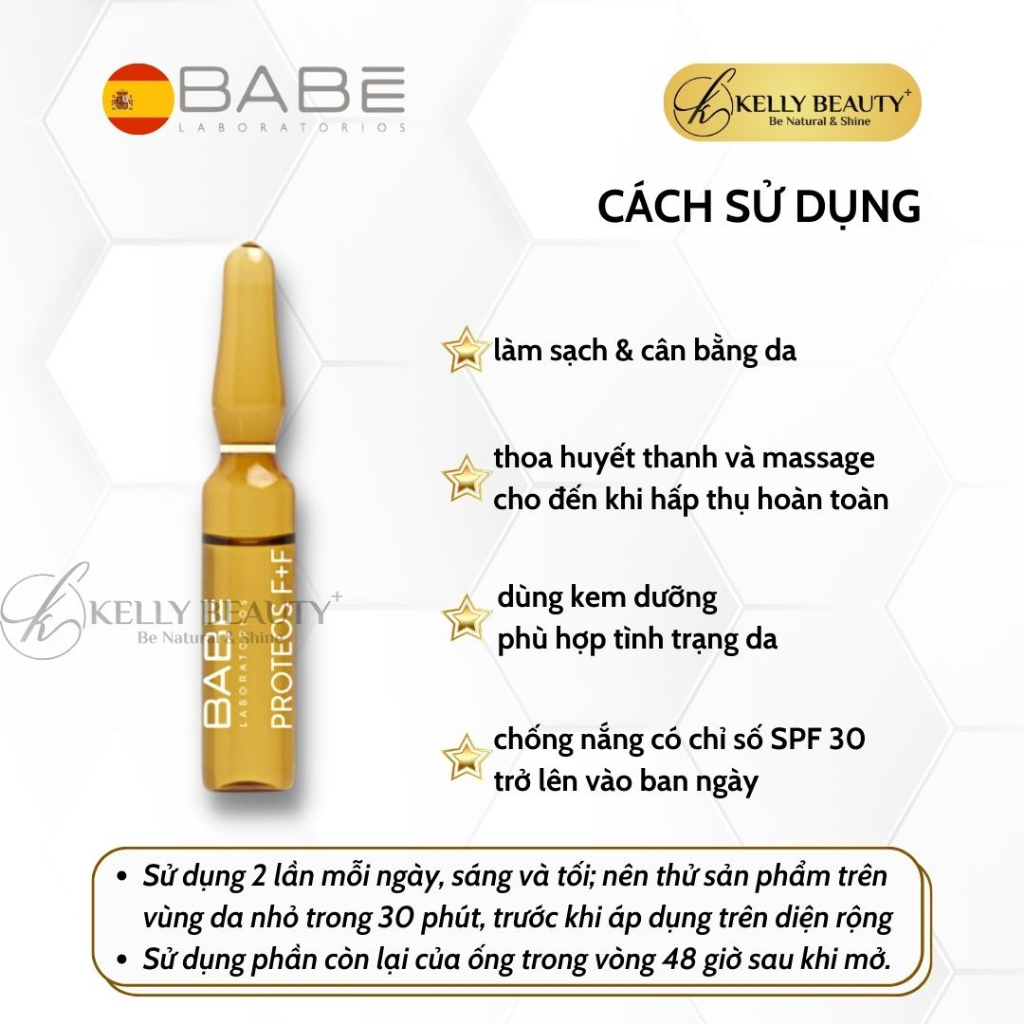Huyết Thanh Trẻ Hoá Da BABE Proteoglycan F+F - Cải Thiện Độ Đàn Hồi, Săn Chắc Da; Se Khít Lỗ Chân Lông | Kelly Beauty