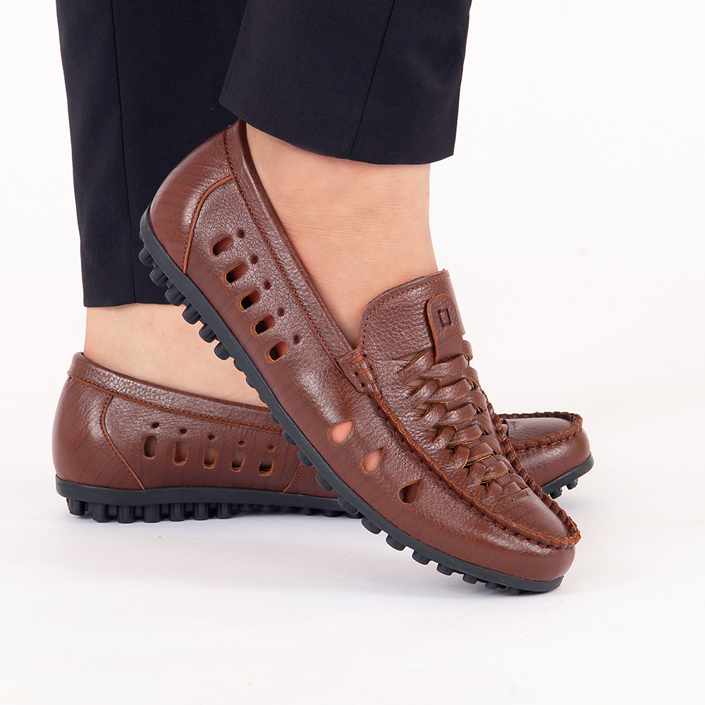 Giày lười nam LEXSHOES giày da bò LS05 cao cấp bảo hành 1 năm