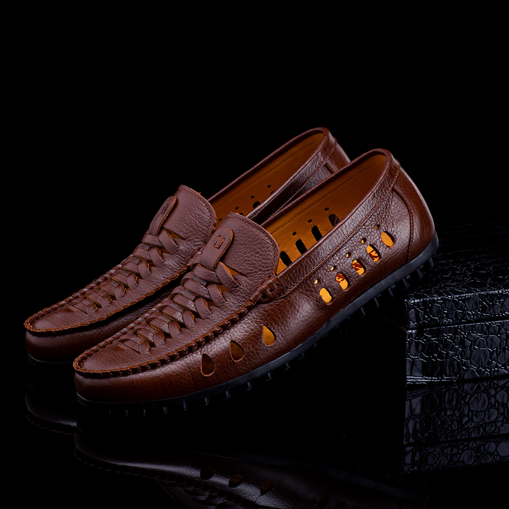 Giày lười nam LEXSHOES giày da bò LS05 cao cấp bảo hành 1 năm