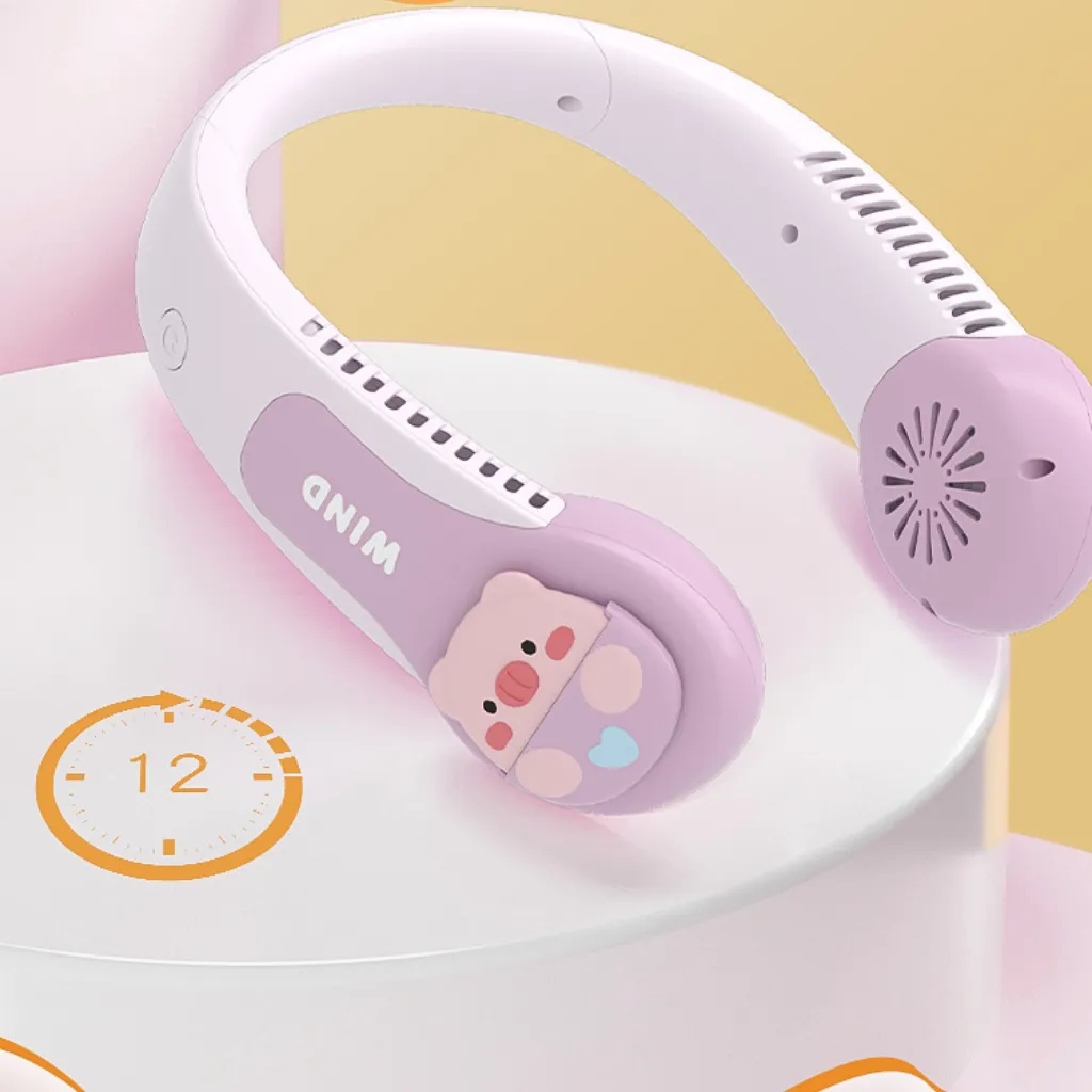 [Mã ICBFRI15 giảm 10% đơn 0đ] Quạt Đeo Cổ Hình Thú Wind 3D Không Cánh - Quạt Đeo Cổ Cho Bé Tích Điện Tiện Lợi Mang Theo | BigBuy360 - bigbuy360.vn