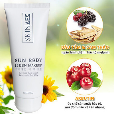 Kem dưỡng trắng chống nắng body Skin aec (SUN BODY LOTION MAKEUP)