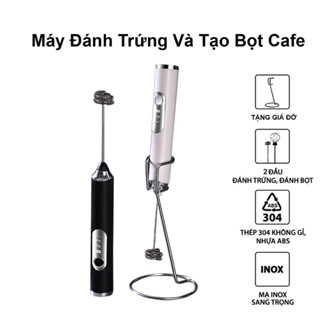 Máy tạo bọt cà phê Akiho máy đánh trứng cầm tay mini sạc pin 3 cấp độ tiện