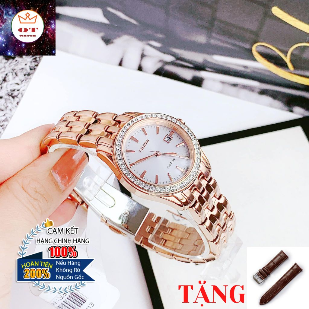 Đồng Hồ Nữ CITIZEN EW1903-52A Chính Hãng Tặng Kèm Dây Da Cao Cấp