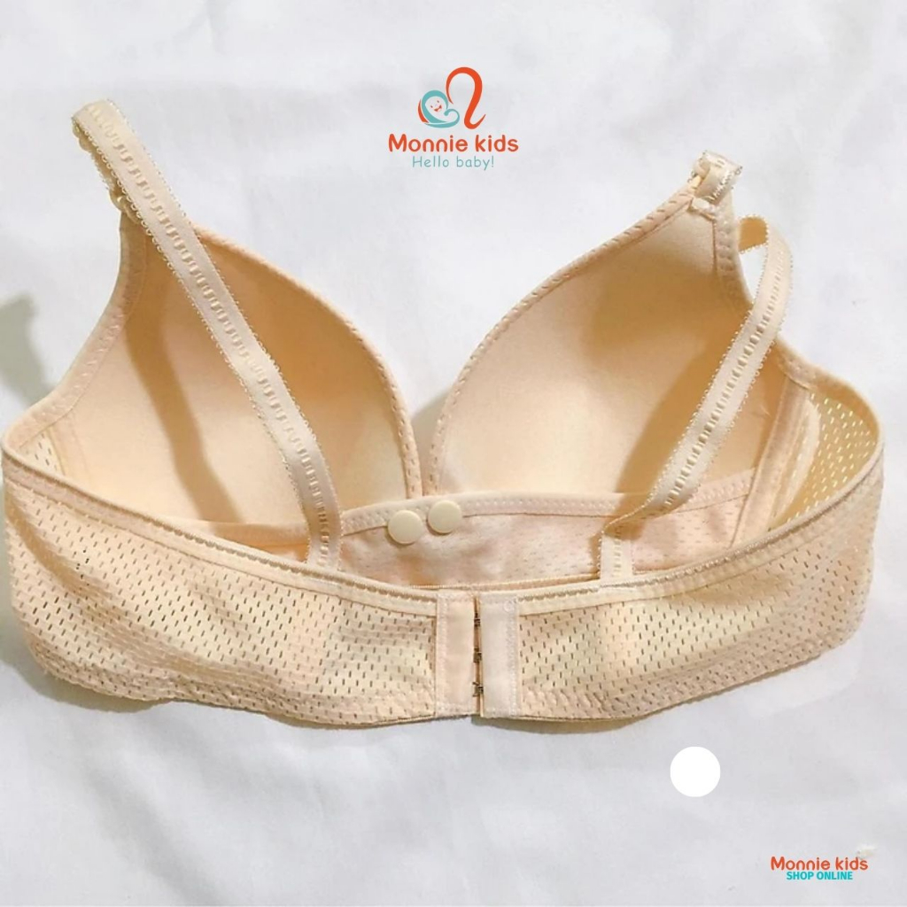 Áo lót bú cotton cho mẹ 4 nấc điều chỉnh, áo ngực cho con bú size 36/38/40/42 - Monnie Kids