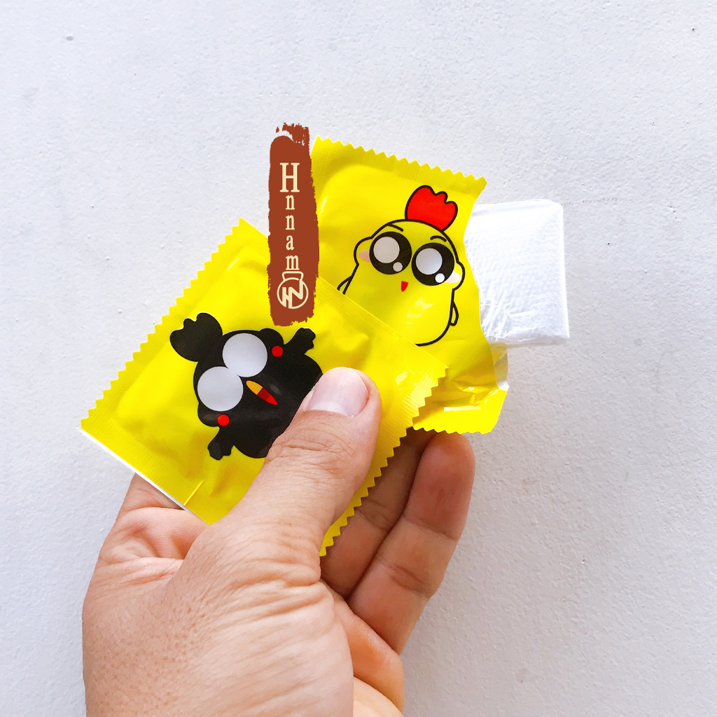 Combo 50 Gói bao tay nilon Họa Tiết Con Gà - Tiện lợi sự lựa chọn hoàn hảo du lịch và ăn vặt bảo vệ đôi tay bạn