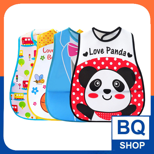 Yếm ăn dặm pha nilon chống thấm nước BQSHOP