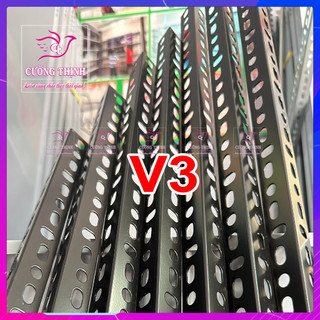 Thanh sắt v lỗ, v3 dài 50cm,60cm,80cm,100cm, sắt v lỗ màu đen.