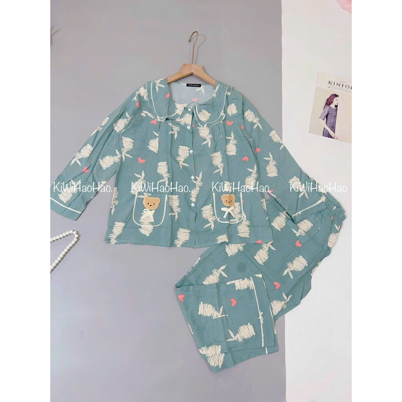 Bộ Bầu Và Sau Sinh Pizama túi gấu Free sz kg