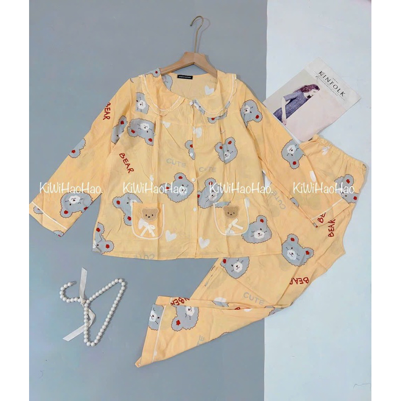 Bộ Bầu Và Sau Sinh Pizama túi gấu Free sz kg