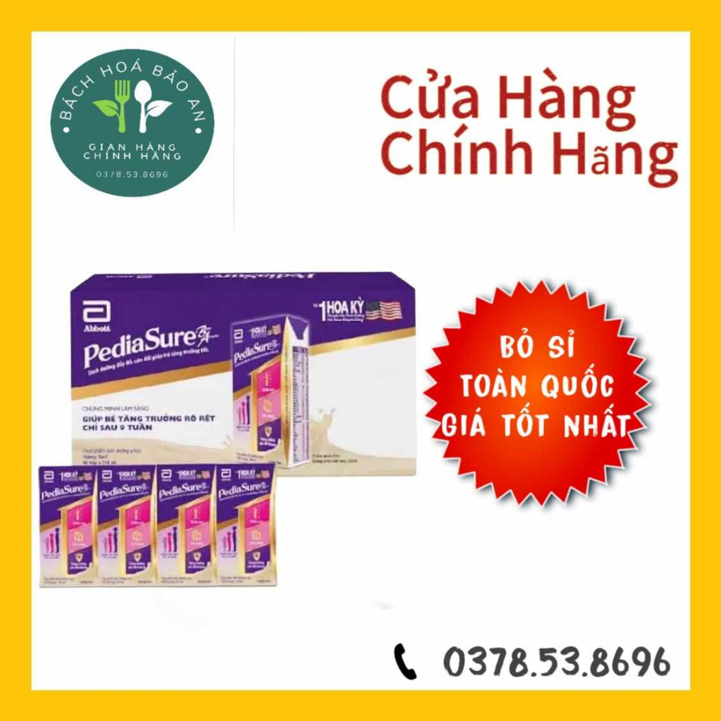 Thùng 48 Hộp Sữa nước Pediasure Vani 110ml hộp