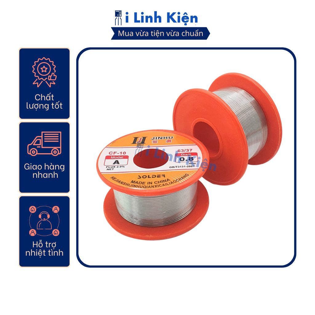 Thiếc hàn nhựa thông sn63 0.8mm 50G chất lượng tốt.