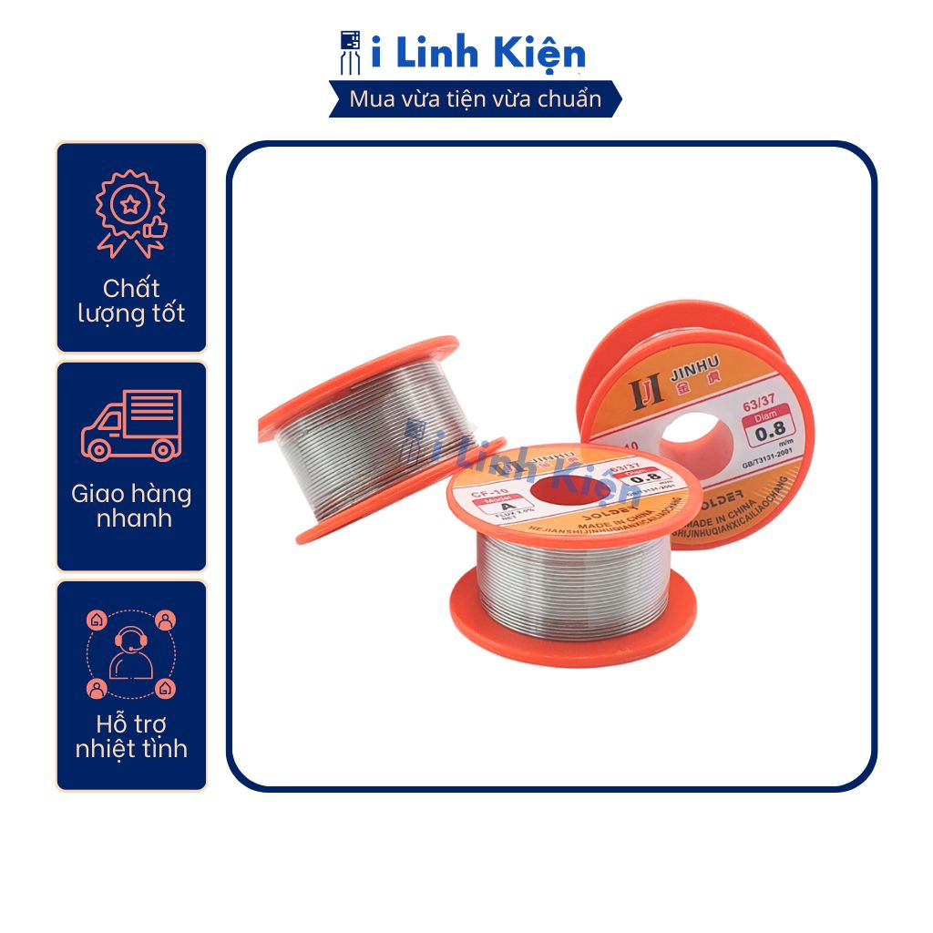 Thiếc hàn nhựa thông sn63 0.8mm 50G chất lượng tốt.