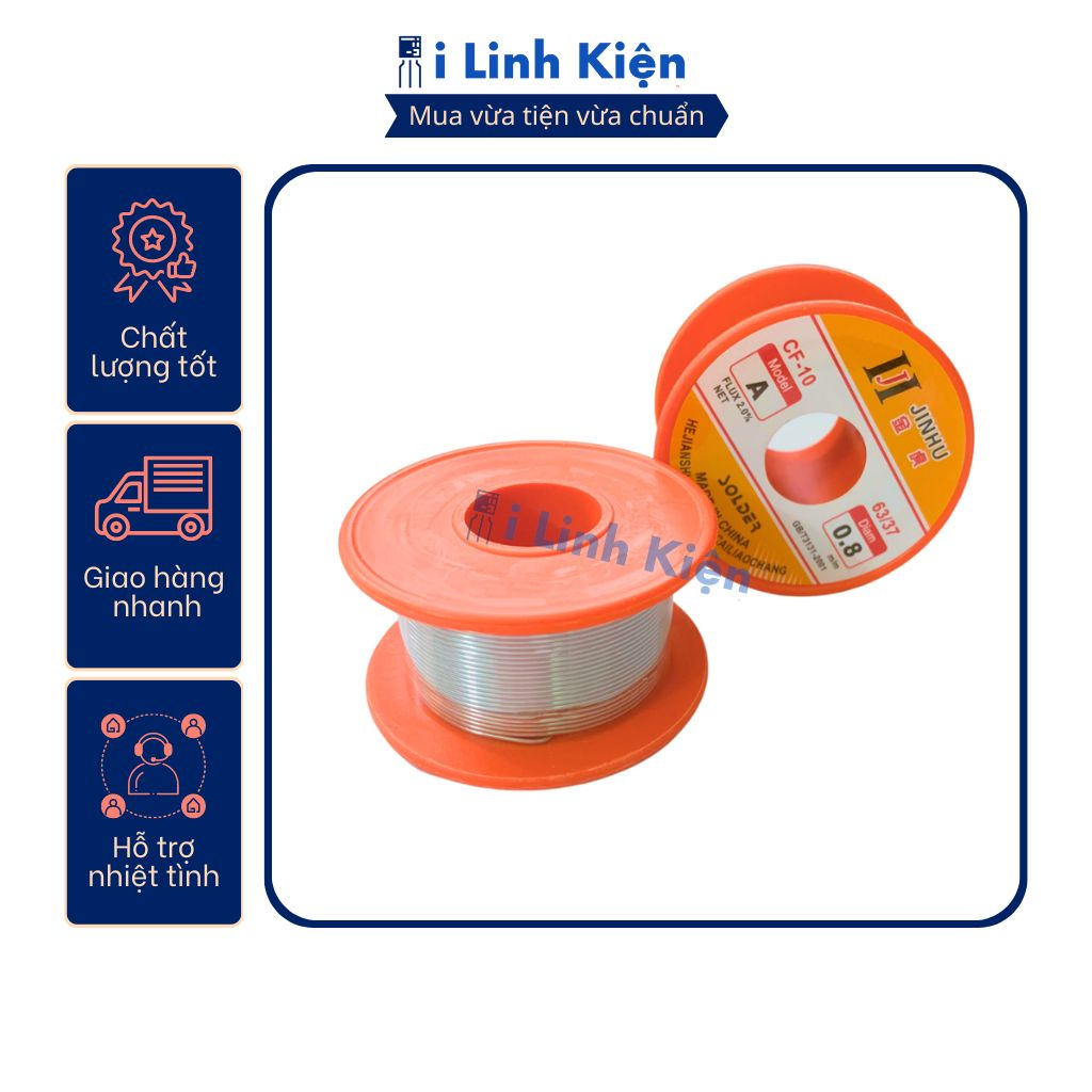 Thiếc hàn nhựa thông sn63 0.8mm 50G chất lượng tốt.
