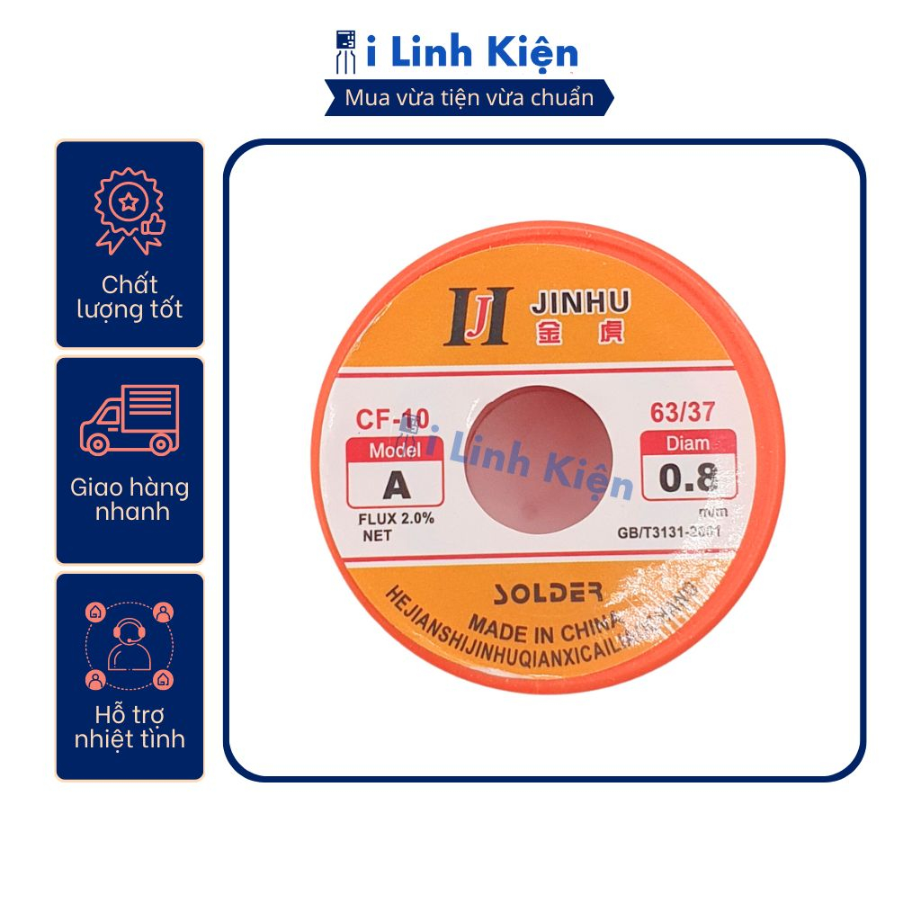 Thiếc hàn nhựa thông sn63 0.8mm 50G chất lượng tốt.