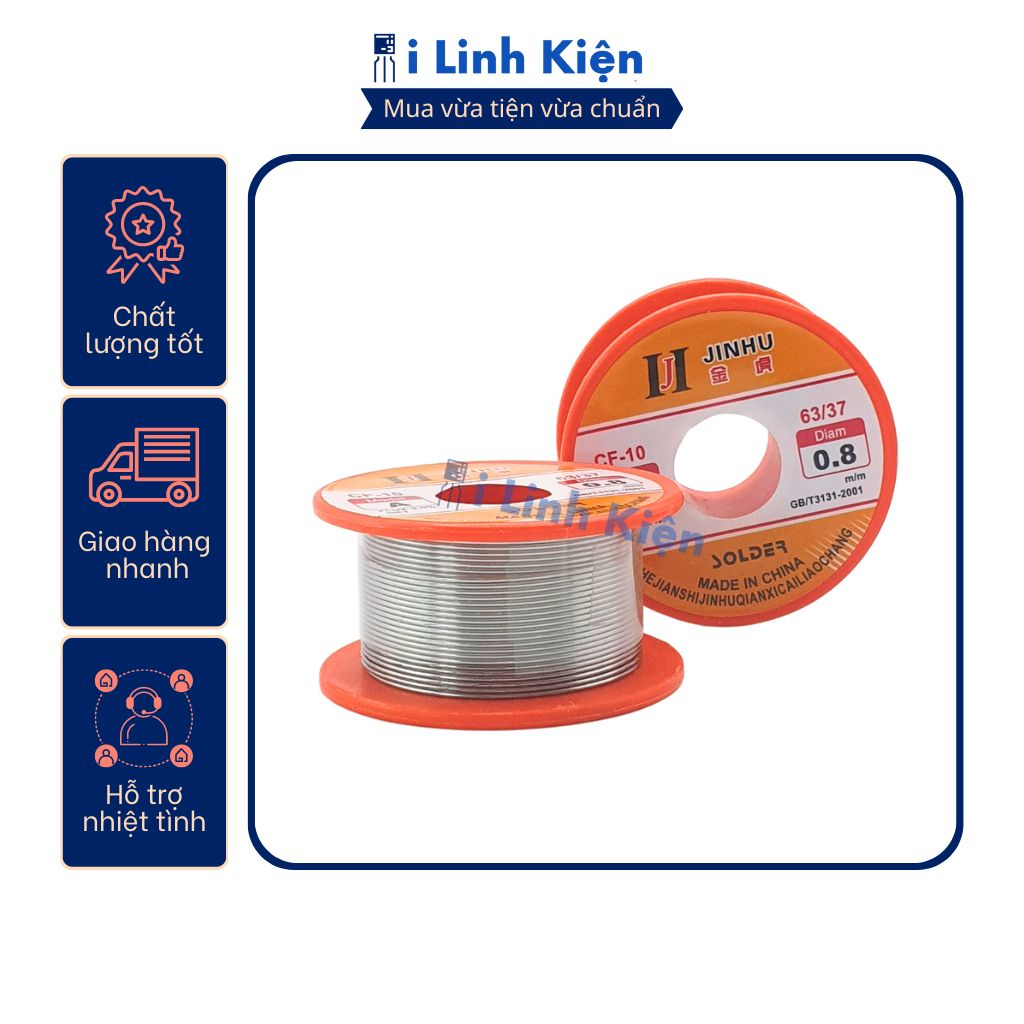 Thiếc hàn nhựa thông sn63 0.8mm 50G chất lượng tốt.