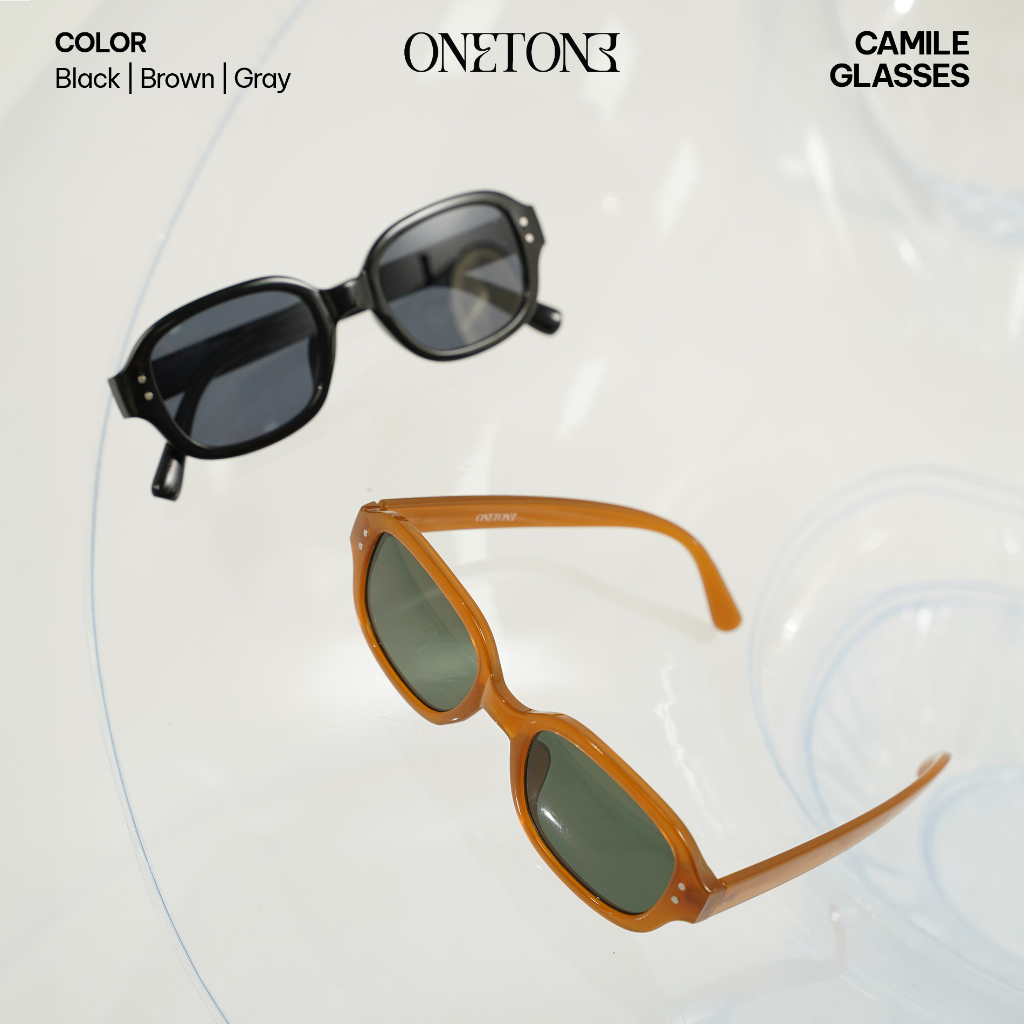 Kính mắt nam nữ Onetone dáng vuông gọng nhựa Camile