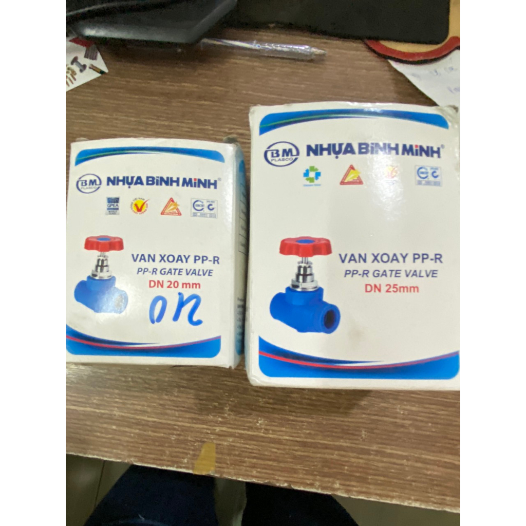 Van xoay PPR nhựa Bình Minh cao cấp chính hãng, loại phi 20 , phi 25 , van vặn nước nóng, siêu bền