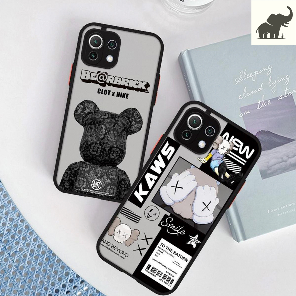 Ốp lưng điện thoại viền nhám Kaws Be@rbrick cho điện thoại 6 7 8plus X Xr XsM 11 12 13 Promax 14 ProMax TPU