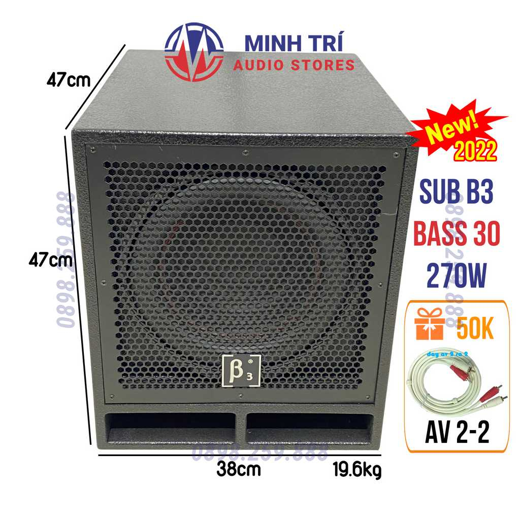 Loa Trầm Sub B3 Bass 30 797 Bass Đen 270W Cao Cấp , Chuyên Karaoke Gia Đình - Minh Trí Audio