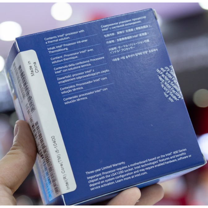 CPU INTEL CORE I5-10400 - SOCKET INTEL LGA 1200 - Bảo Hành 3 Năm