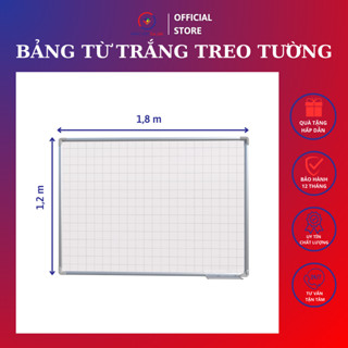 Bảng viết bút lông, KT 1,2x1,8m - Bảng từ trắng treo tường