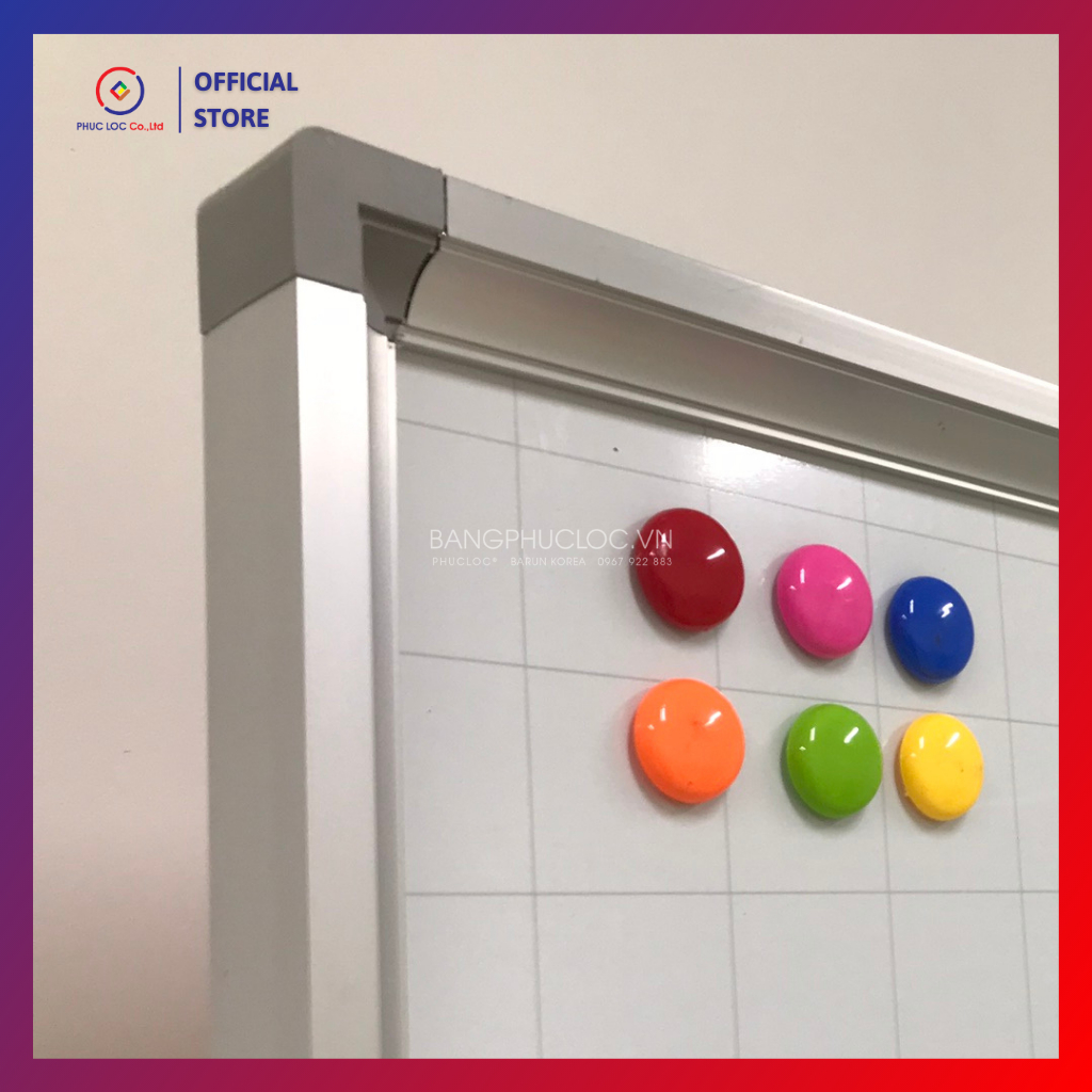 Bảng từ trắng di động, KT: 1,2x1,6m _ Bảng viết bút lông có chân di động