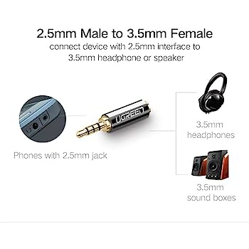 Đầu chuyển 2.5mm sang 3.5mm UGREEN 20501 Âm thanh Audio Cao cấp