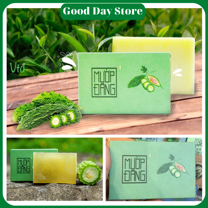 Xà bông Mướp Đắng sinh dược,xà phòng mướp đắng,mát da ngừa mụn lưng,tinh chất thiên nhiên, an toàn cho da nhạy cảm