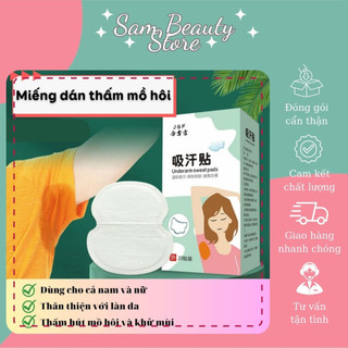 Hộp 20 miếng dán thấm mồ hôi nách mỏng, khử mùi, khô thoáng. Miếng dán nách ngăn mồ hôi thấm hút tốt