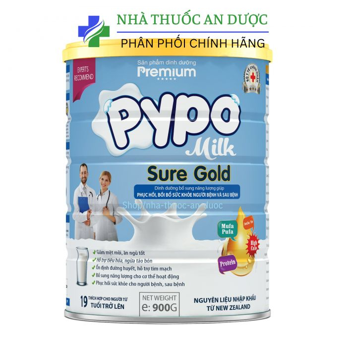 SỮA BỘT PYPOMILK SURE GOLD GIÚP bổ sung năng lượng, NGỪA TÁO BÓN, TIÊU HOÁ TỐT, ĂN NGỦ NGON HỘP 900 G