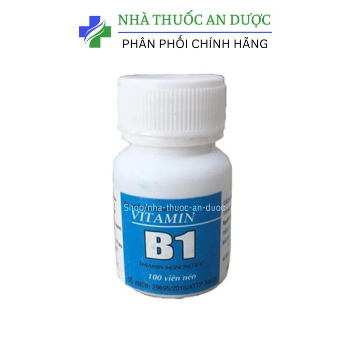 Combo 10 lọ vitamin B1 tốt cho tiêu hóa hỗ trợ làm đẹp , kích thích mọc tóc , dắp mặt lạ trắng da 10 lọ x 100 viên