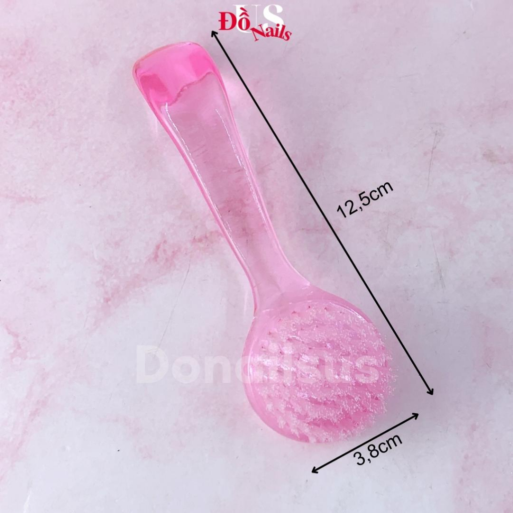 Bàn Chải Cán Dài  Vệ Sinh Móng Tay, Chân, Phủi Bụi Nail - Bàn Chải Nhựa Đầu Tròn