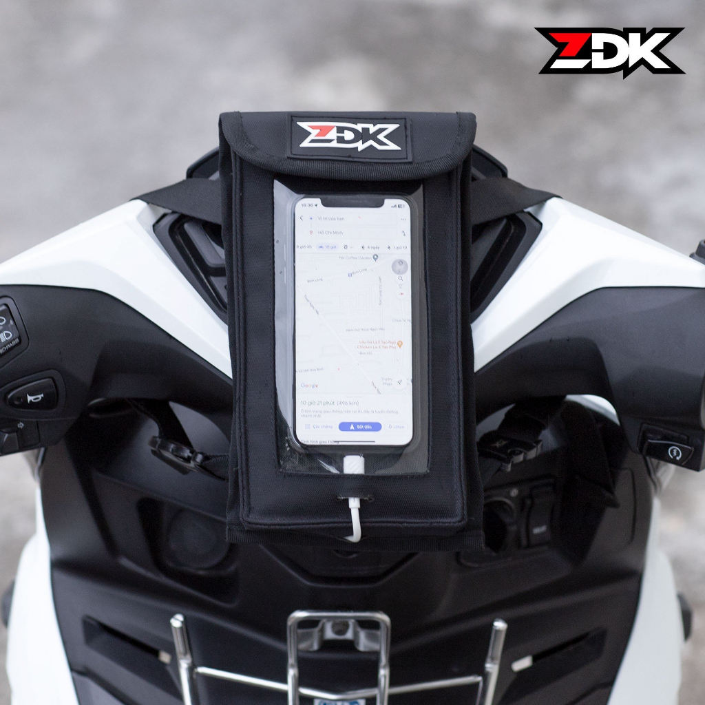 Túi mini treo đầu xe máy, túi ZDK K1 mini 2 ngăn, hỗ trợ chống sốc, thoát nhiệt điện thoại phiên bản cao cấp
