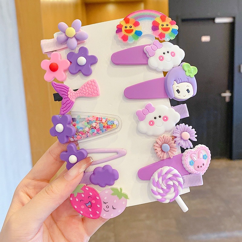 Set 14 kẹp tóc hình cute cho bé yêu