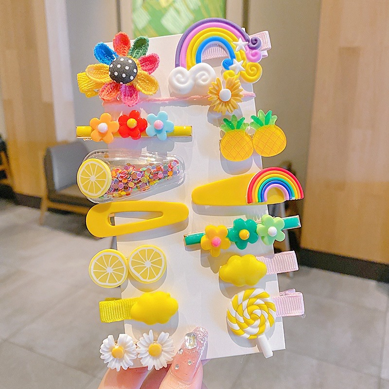 Set 14 kẹp tóc hình cute cho bé yêu