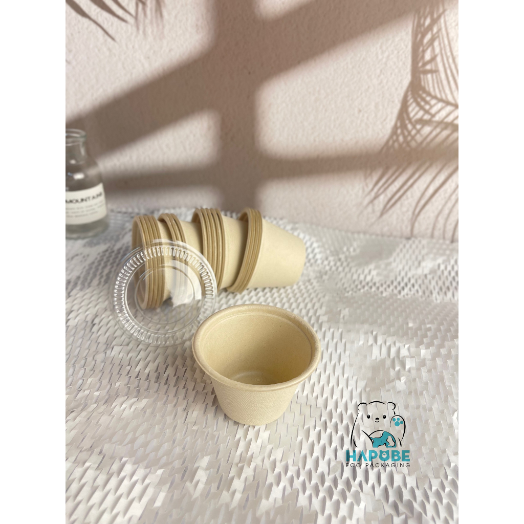 Combo 100 hũ bã mía 140ml, 4oz đựng sốt, trân châu....mang đi