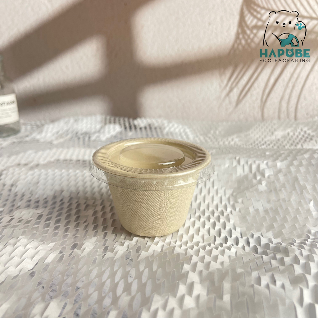 Combo 100 hũ bã mía 140ml, 4oz đựng sốt, trân châu....mang đi