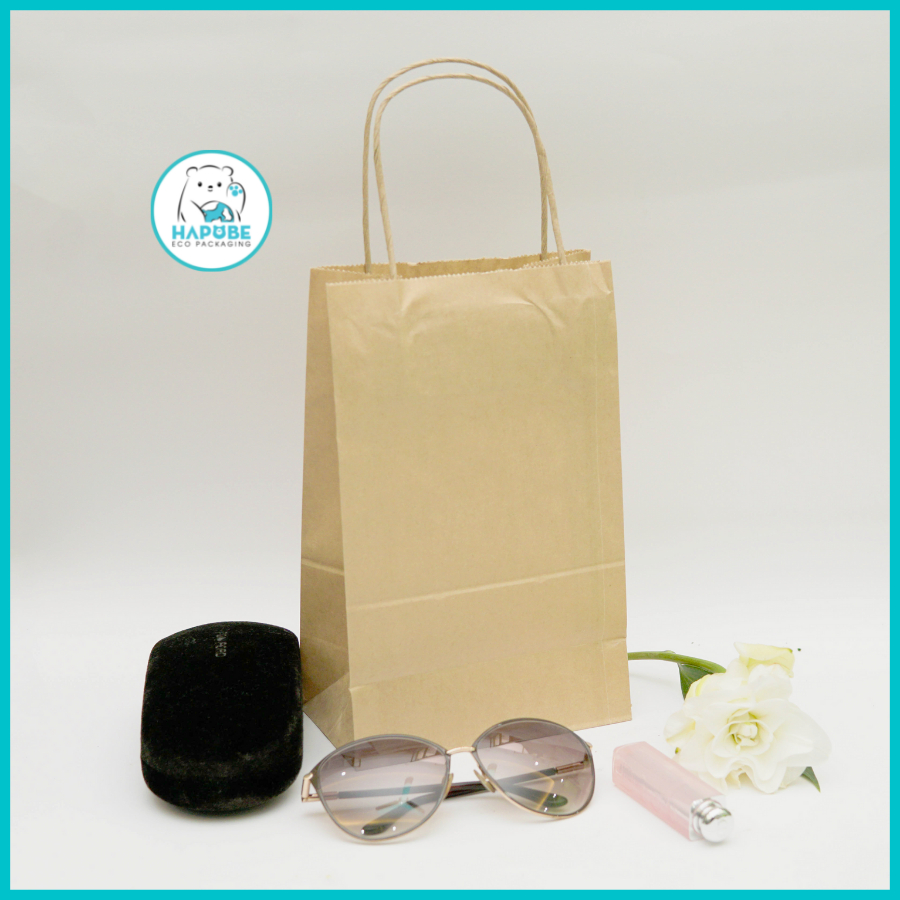 Túi giấy kraft Nhật- túi xi măng có quai Hapobe