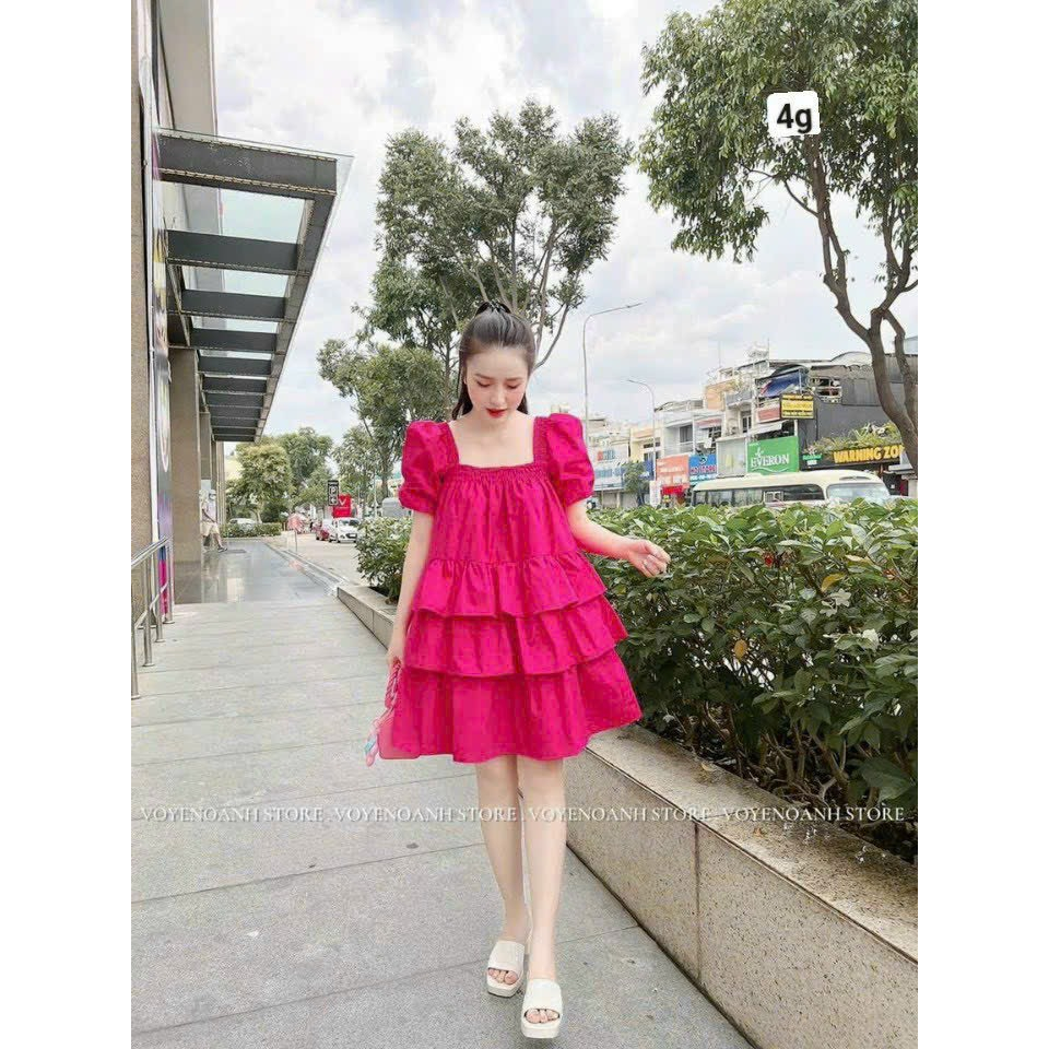 Đầm ngắn babydoll chất lụa 2 màu neon siêu yêu cho nàng mặc đi chơi , hẹn hò