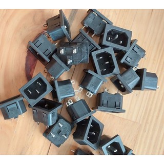 Jack nguồc AC 3 chân.10A-250V. (Ổ cắm nguồn AC 3 chân).