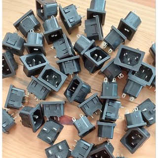 Jack nguồc AC 3 chân.10A-250V. (Ổ cắm nguồn AC 3 chân).