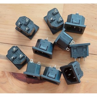 Jack nguồc AC 3 chân.10A-250V. (Ổ cắm nguồn AC 3 chân).