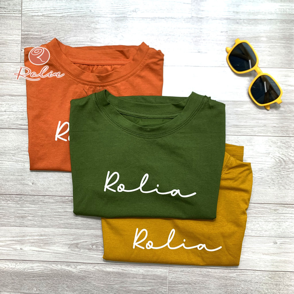 Áo phông in chữ ROLIA Tshirt dành cho bé trai từ 12-30kg AT100