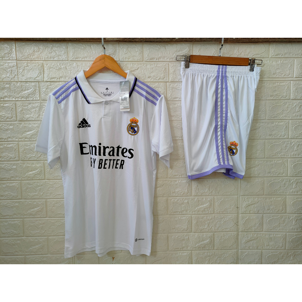 Bộ quần áo thun cao cấp Real Madrid 20/21 Trắng