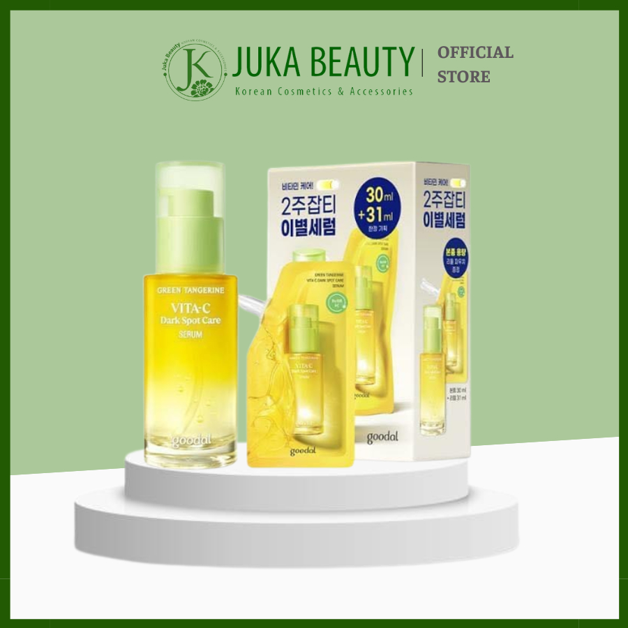 Tinh chất sáng da mờ nám Goodal Green Tangerine Vita C Dark Spot Serum/ Refill Edition Set
