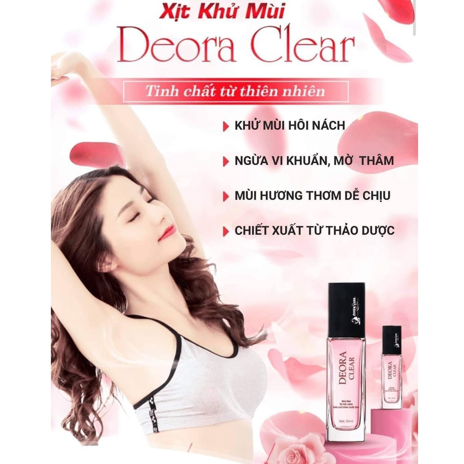 Xịt Khử Mùi Hôi Nách Deora Clear Quyên Lara Khử Mùi Hôi Nách Nặng, Nhẹ, Lâu Năm Đều Khử Được Hết100ml