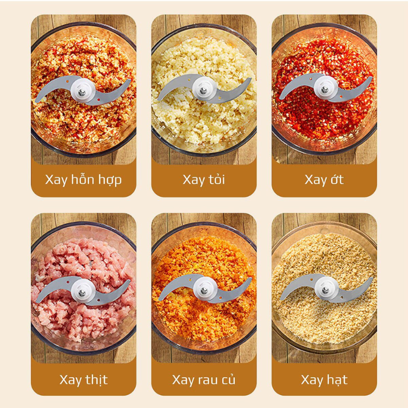 Máy Xay Thịt Olivo FC21, Cối Thủy Tinh, Dung Tích 2,1l, Có Trục  Bóc Hành Tỏi, Hàng Chính Hãng, BH 1 Năm