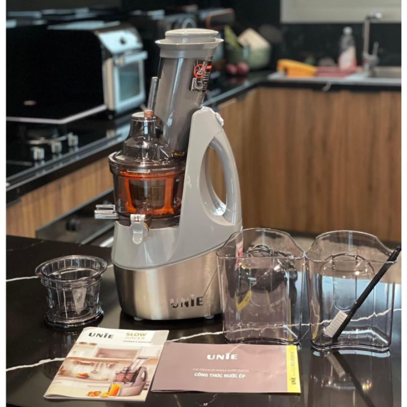 Máy Ép Chậm Unie UE580, Máy Ép Hoa Quả Nguyên Trái, Lưới Làm Kèm, Hàng Chính Hãng, BH 2 Năm
